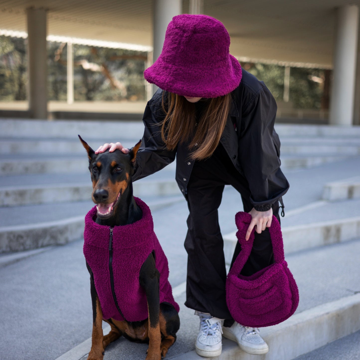 THE FISHERMAN BUCKET HAT 回收材質刷毛漁夫帽 - MAGENTA