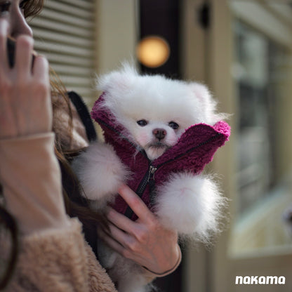 THE FISHERMAN VEST 回收材質刷毛背心 - MAGENTA (金額已折扣)