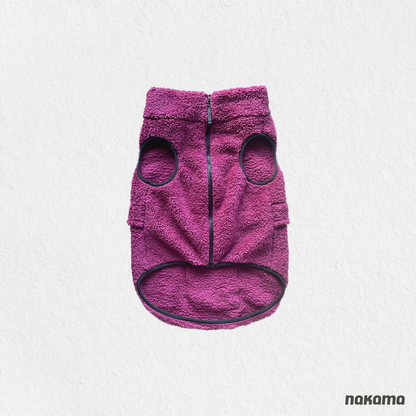 THE FISHERMAN VEST 回收材質刷毛背心 - MAGENTA (金額已折扣)