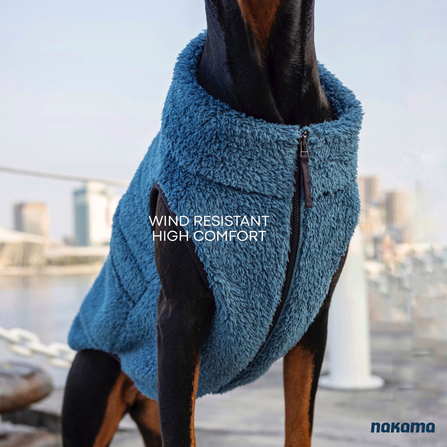 THE FISHERMAN VEST 回收材質刷毛背心 - BAY BLUE (金額已折扣)